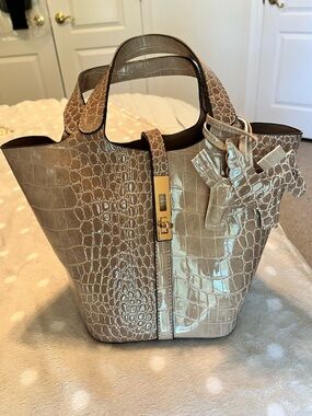 Tote Bag for Women Vegan Leather Bucket Purse
